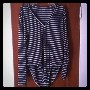 Never worn LOFT striped bodysuit